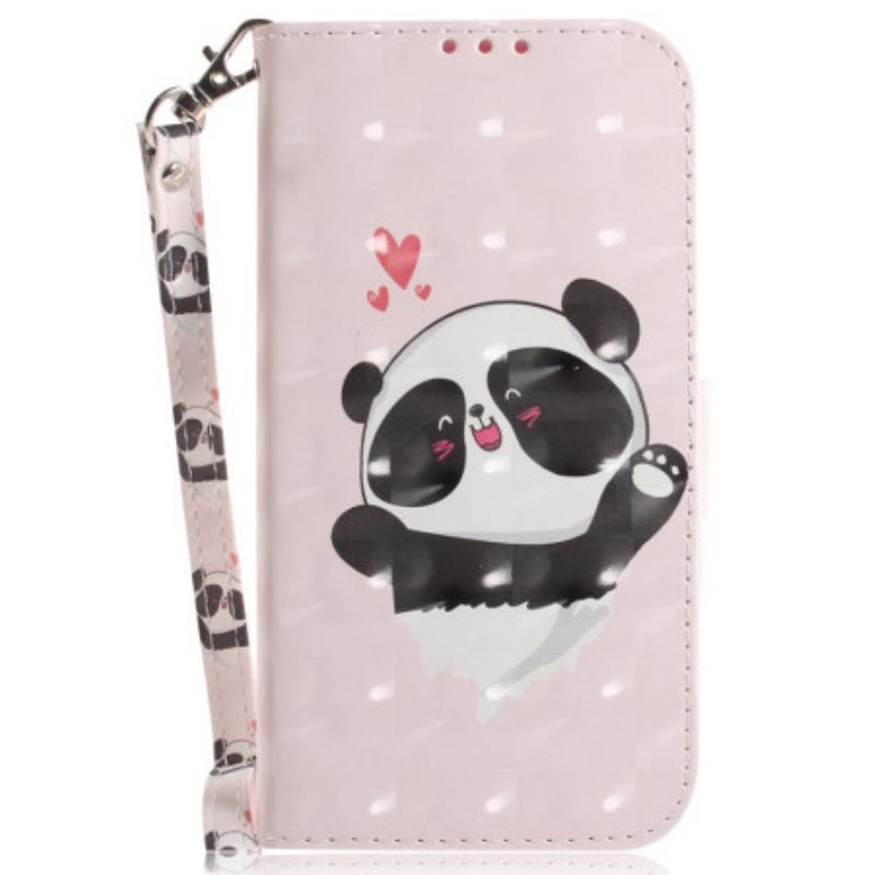 Lederhüllen Für Samsung Galaxy S24 Ultra 5g Panda Love Mit Riemen