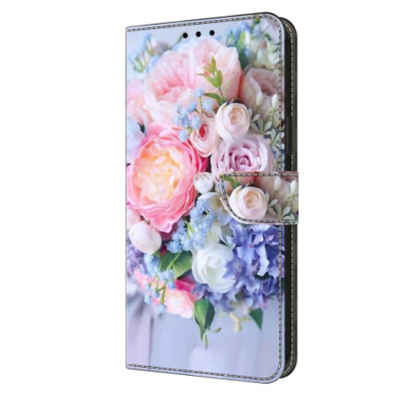 Lederhüllen Samsung Galaxy S24 Ultra 5g Bunte Blumen