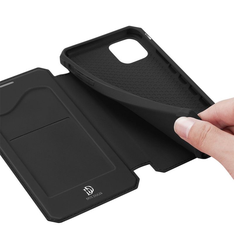 Flip Case iPhone 12 Pro Max Schwarz Haut X Serie Dux Ducis