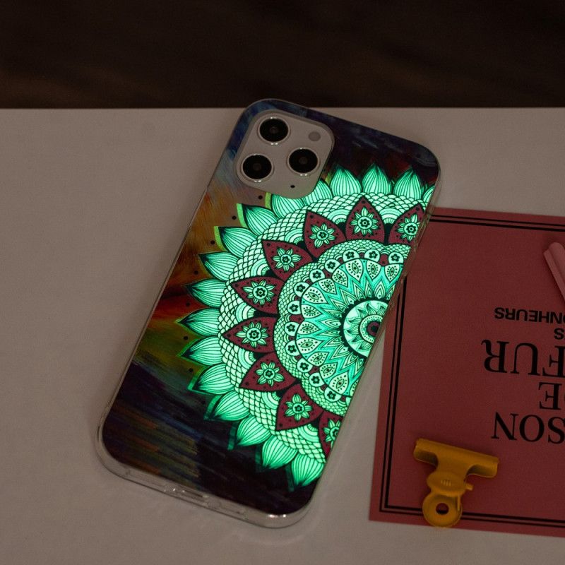 Hülle Für iPhone 12 Pro Max Fluoreszierendes Farbiges Mandala