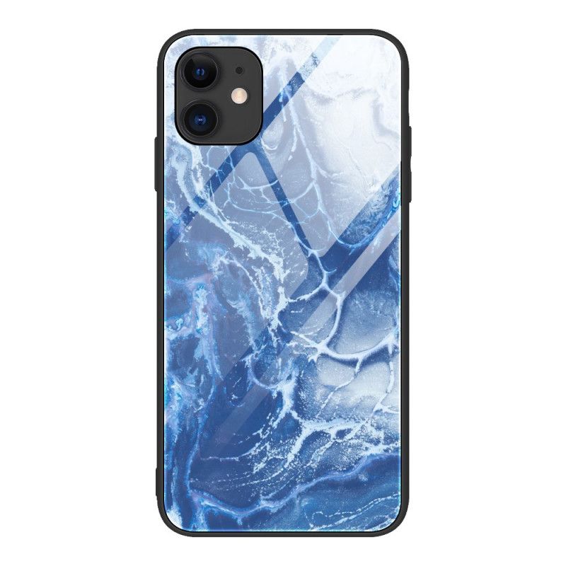 Hülle Für iPhone 12 Pro Max Schwarz Gehärtete Glasfarben