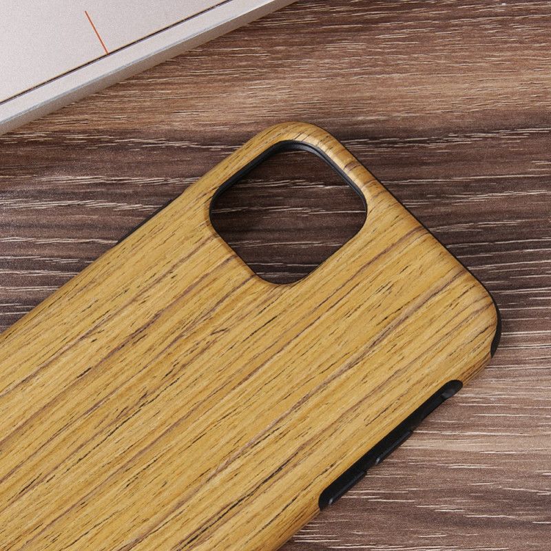 Hülle iPhone 12 Pro Max Weiß Holzstil