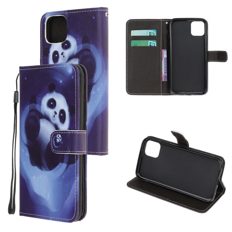 Lederhüllen iPhone 12 Pro Max Panda-Raum Mit Tanga