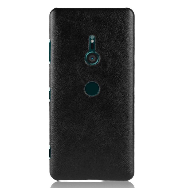 Hülle Sony Xperia XZ3 Schwarz Performance Lychee Ledereffekt