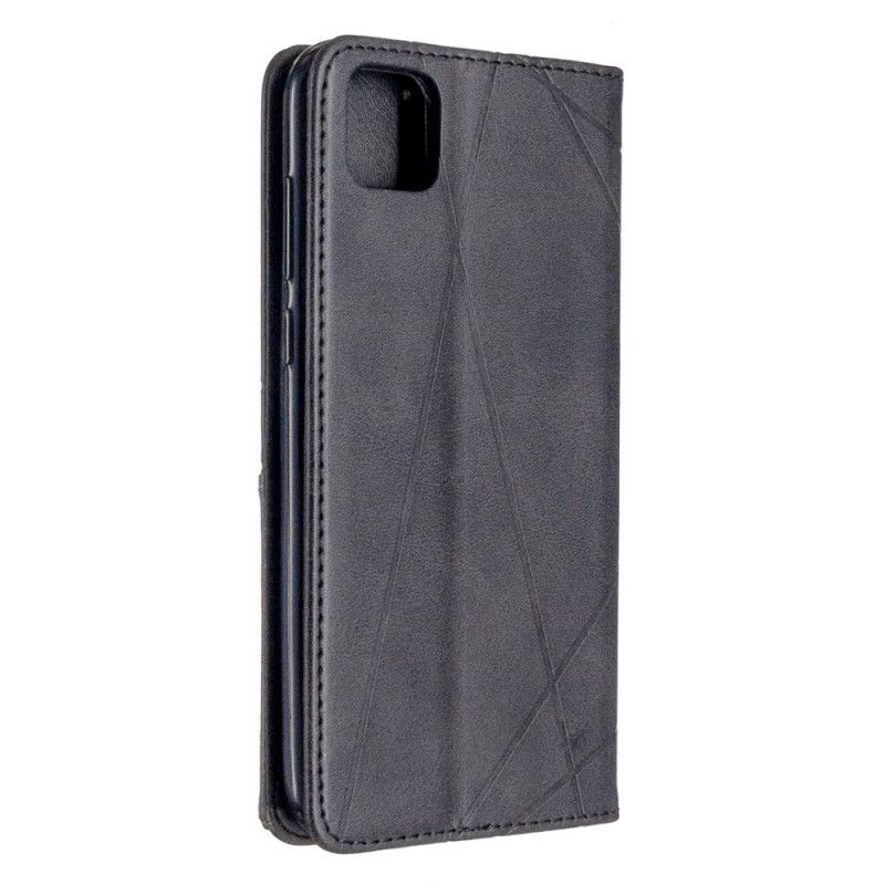 Flip Case Huawei Y5p Schwarz Künstlerstil