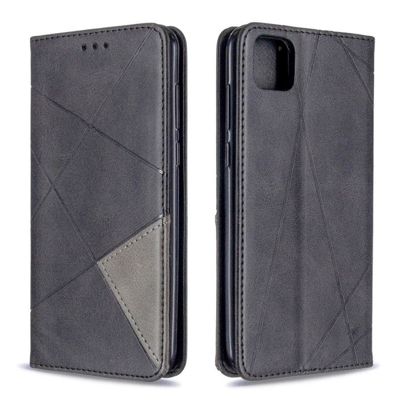 Flip Case Huawei Y5p Schwarz Künstlerstil