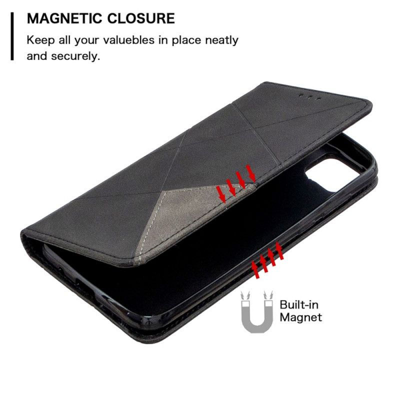 Flip Case Huawei Y5p Schwarz Künstlerstil