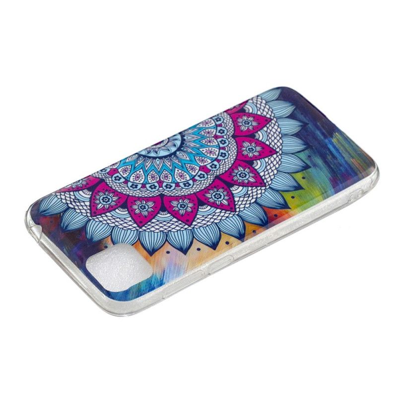 Hülle Huawei Y5p Fluoreszierendes Farbiges Mandala