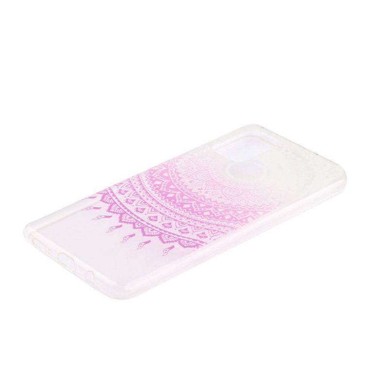 Hülle Huawei Y5p Pink Transparentes Buntes Mandala