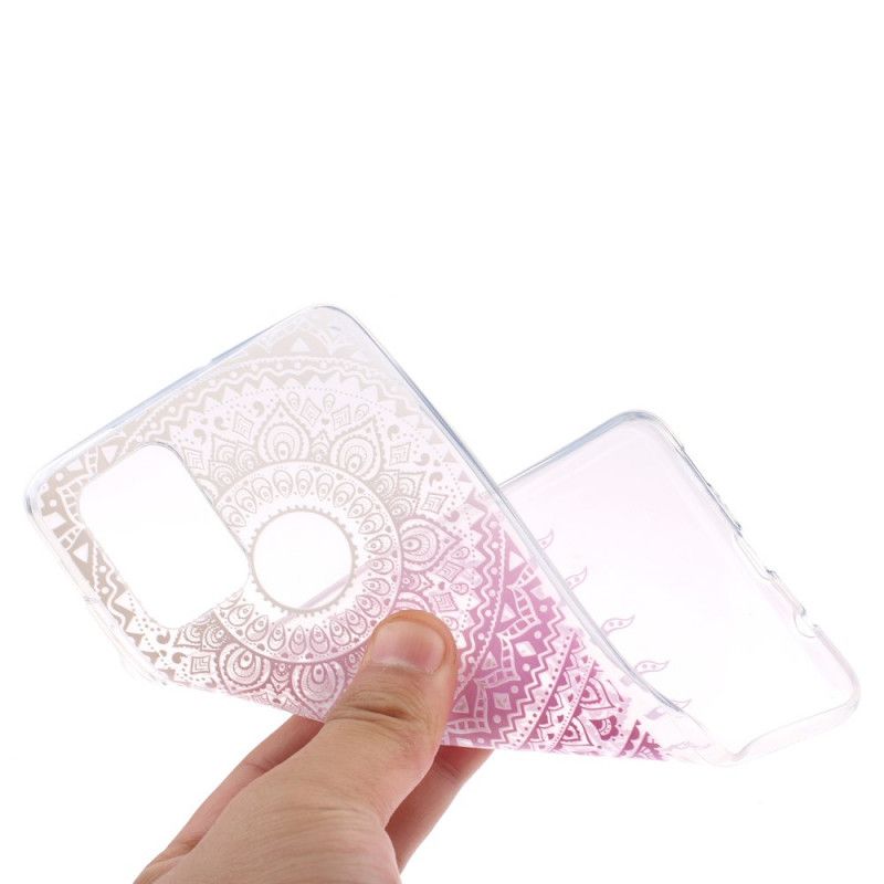 Hülle Huawei Y5p Pink Transparentes Buntes Mandala