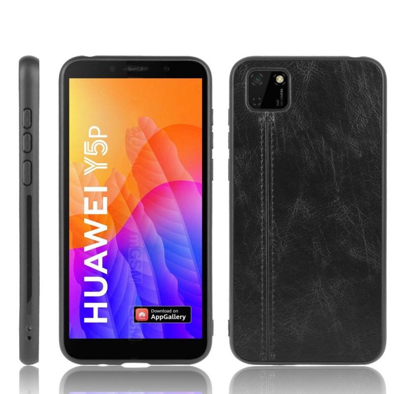 Hülle Huawei Y5p Rot Ledernähte