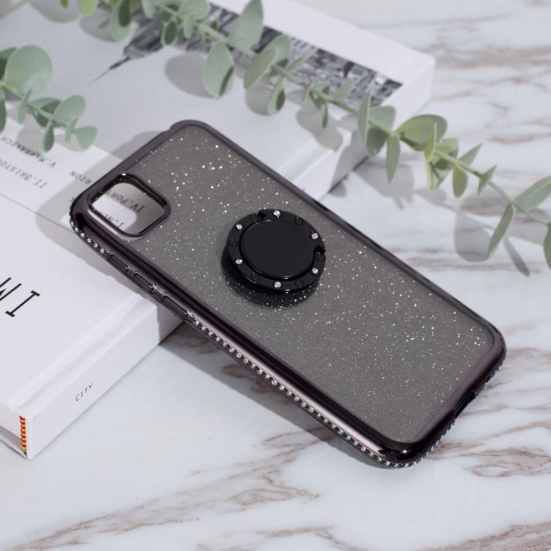 Hülle Huawei Y5p Schwarz Pailletten Und Diamantenring