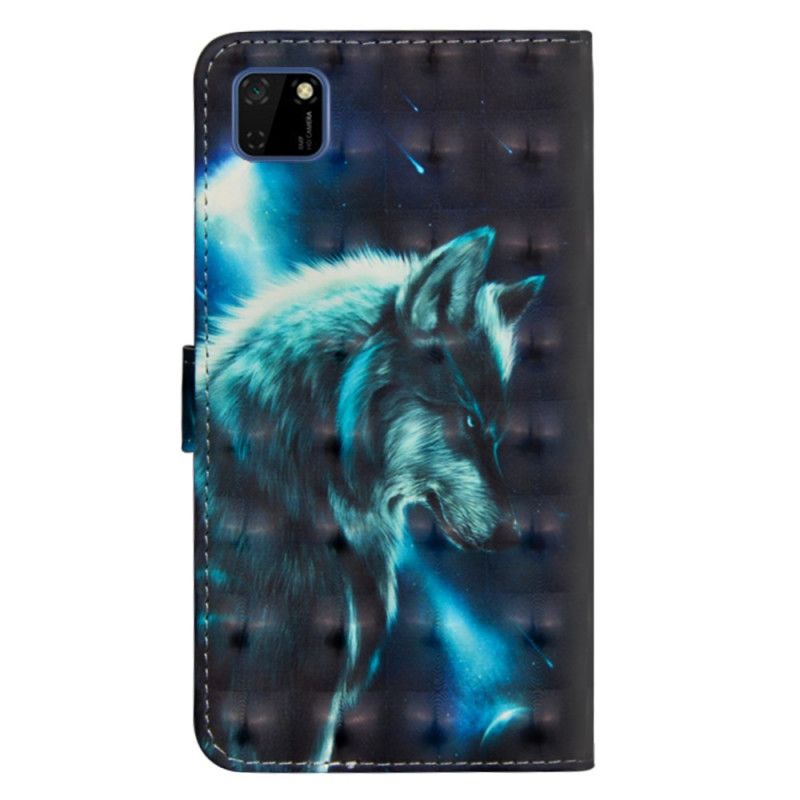 Lederhüllen Für Huawei Y5p Majestätischer Wolf