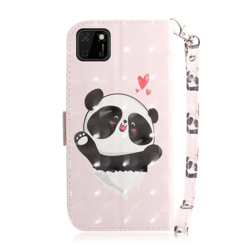 Lederhüllen Huawei Y5p Panda Liebe Mit Tanga