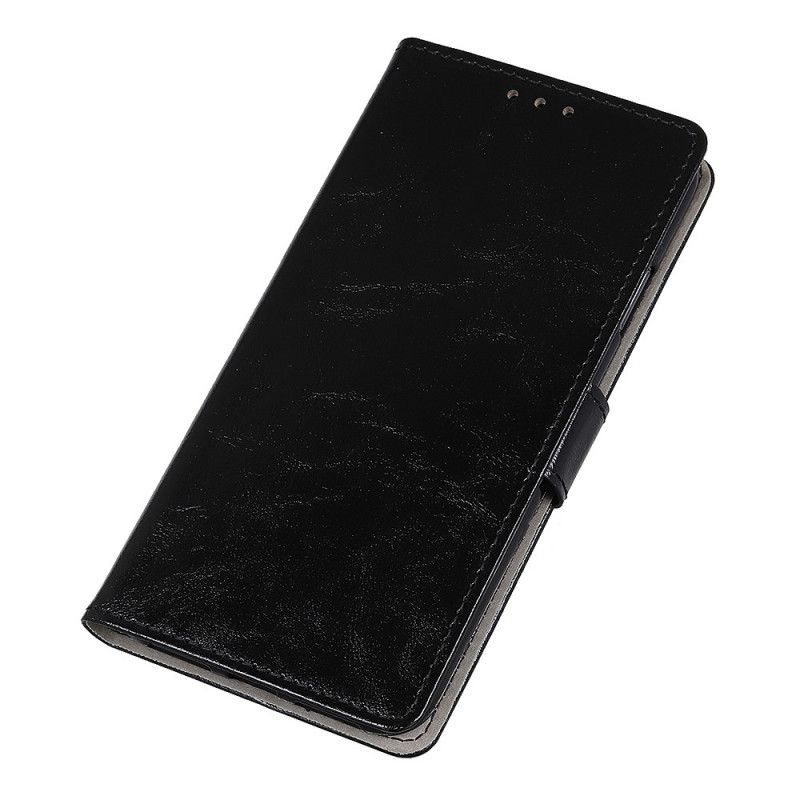 Lederhüllen Huawei Y5p Schwarz Einfacher Glänzender Ledereffekt