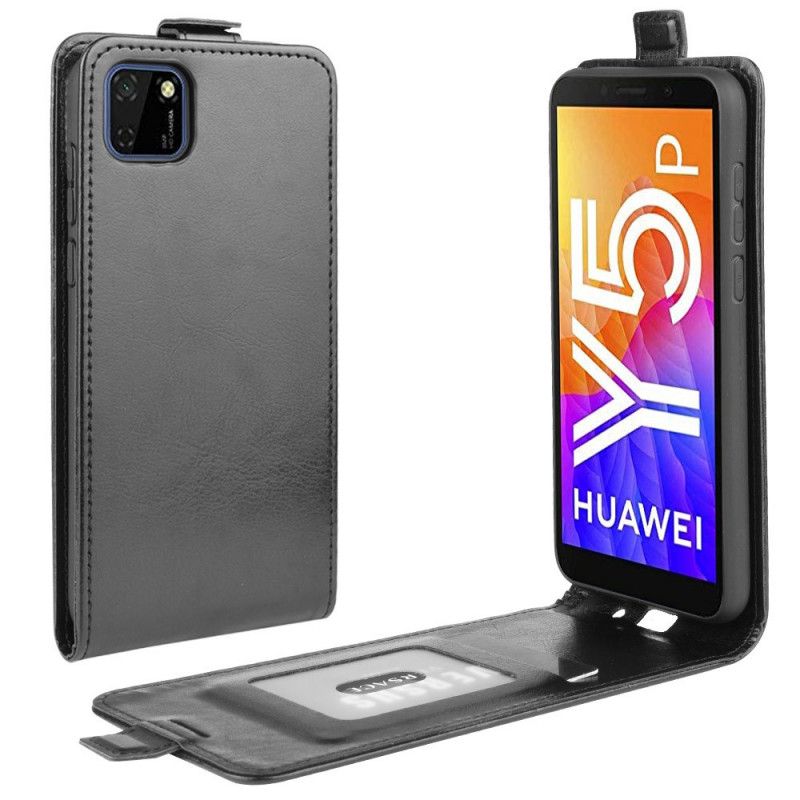 Lederhüllen Huawei Y5p Schwarz Faltbar