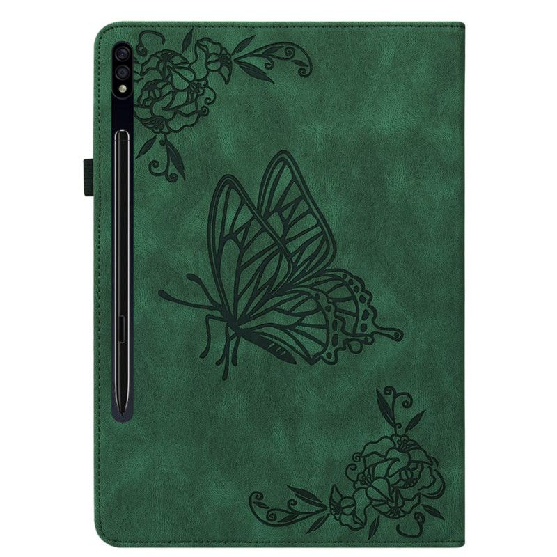 Case Samsung Galaxy Tab S9 Fe Handyhülle Schmetterlinge Und Blumen