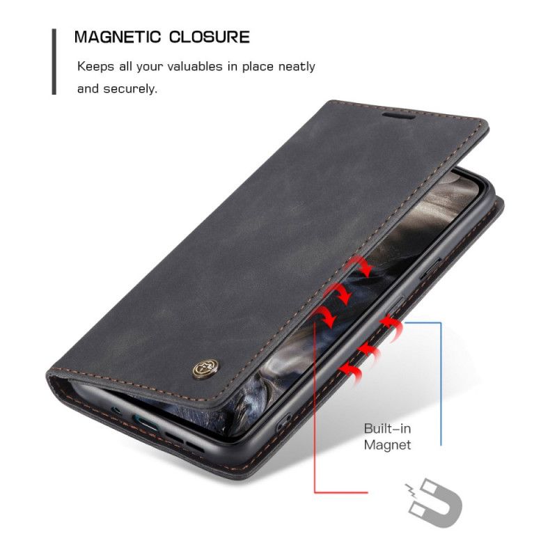 Flip Case Für OnePlus Nord Schwarz Ledertasche