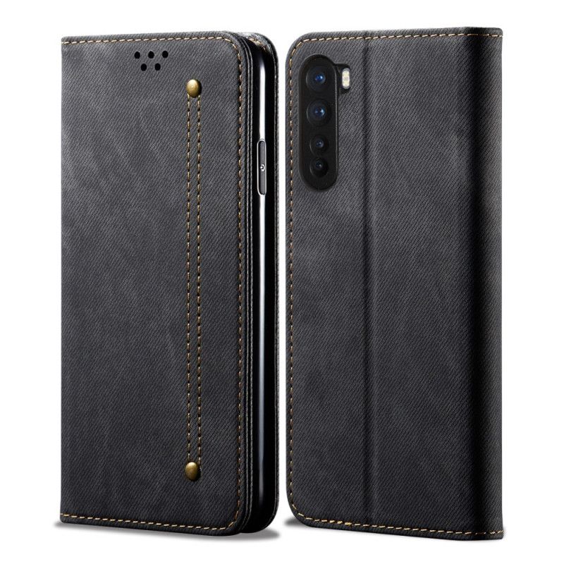 Flip Case OnePlus Nord Schwarz Jeans Aus Kunstleder