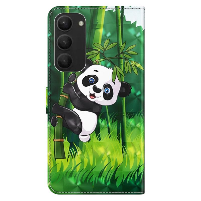 Lederhüllen Für Samsung Galaxy S24 Plus 5g Panda Climber Mit Gurt