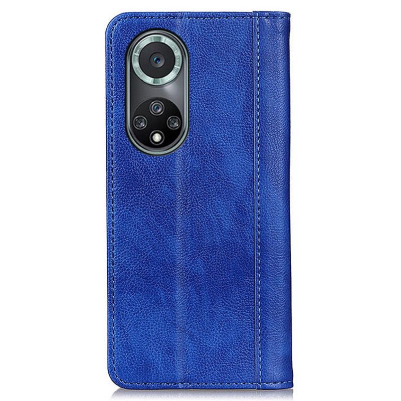 Flip Case Für Huawei Nova 9 Pro / Honor 50 Pro Elegance Litschi-spaltleder