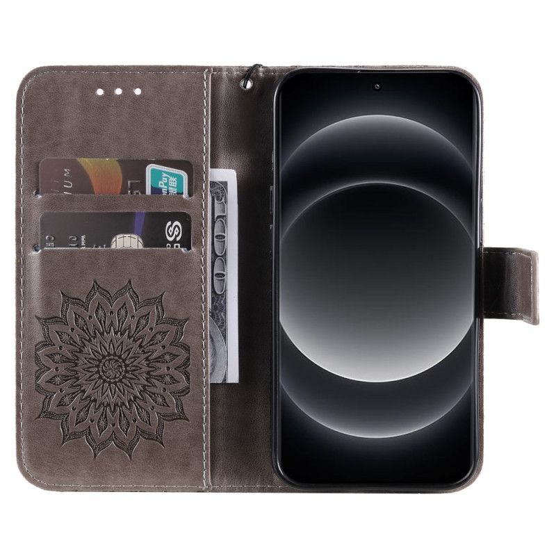 Lederhüllen Für Xiaomi 14 Ultra Mandala Mit Riemen