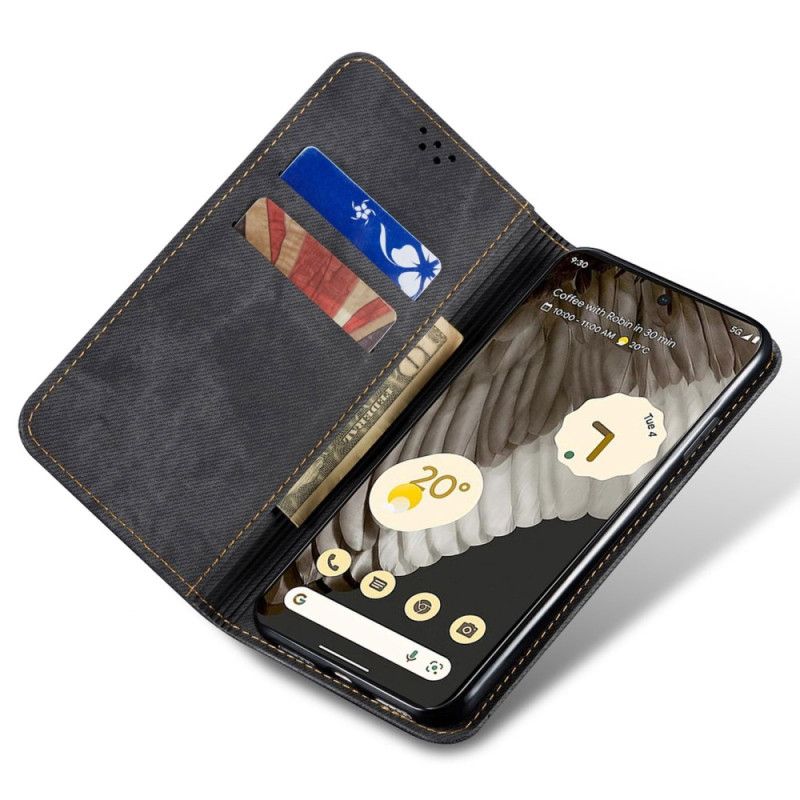 Flip Case Google Pixel 8 Jeansstoff