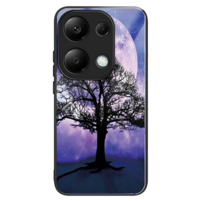 Hülle Für Xiaomi Redmi Note 13 Pro 4g Baum Und Mond Gehärtetes Glas