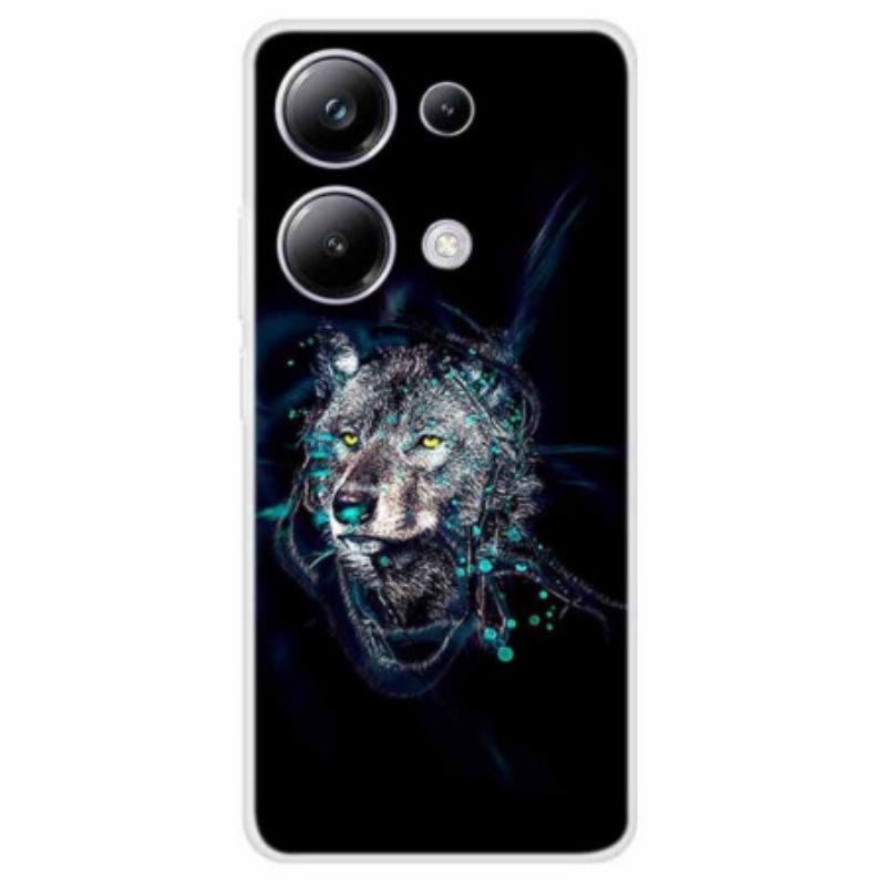 Hülle Für Xiaomi Redmi Note 13 Pro 4g Wolfsdruck