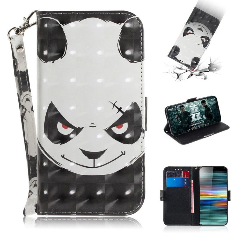 Lederhüllen Sony Xperia 10 Wütender Panda Mit Tanga