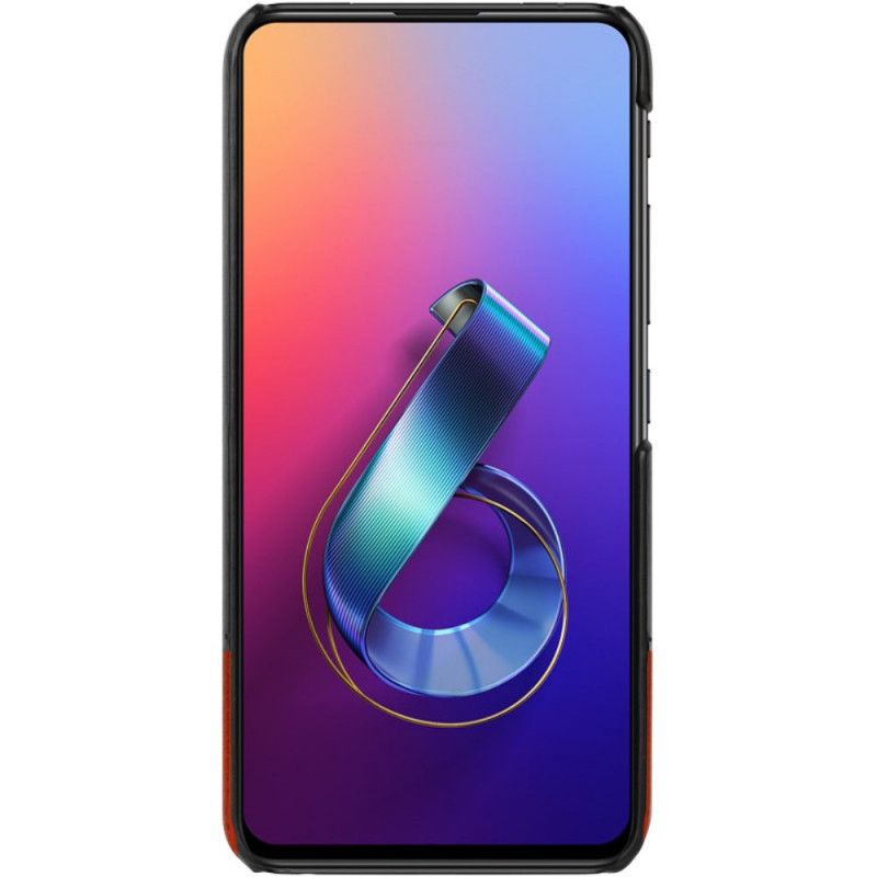 Hülle Asus ZenFone 6 Schwarz Ledereffekt Der Imak Ruiyi-Serie