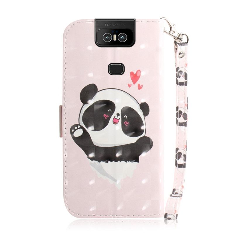 Lederhüllen Asus ZenFone 6 Panda Liebe Mit Tanga