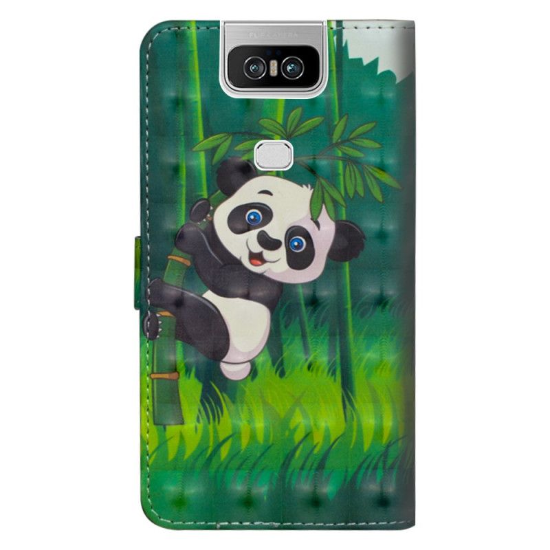 Lederhüllen Asus ZenFone 6 Panda Und Bambus