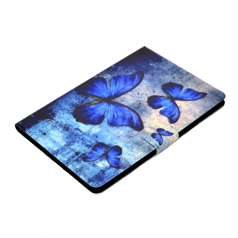 Lederhüllen Huawei MediaPad T3 10 Blaue Schmetterlinge