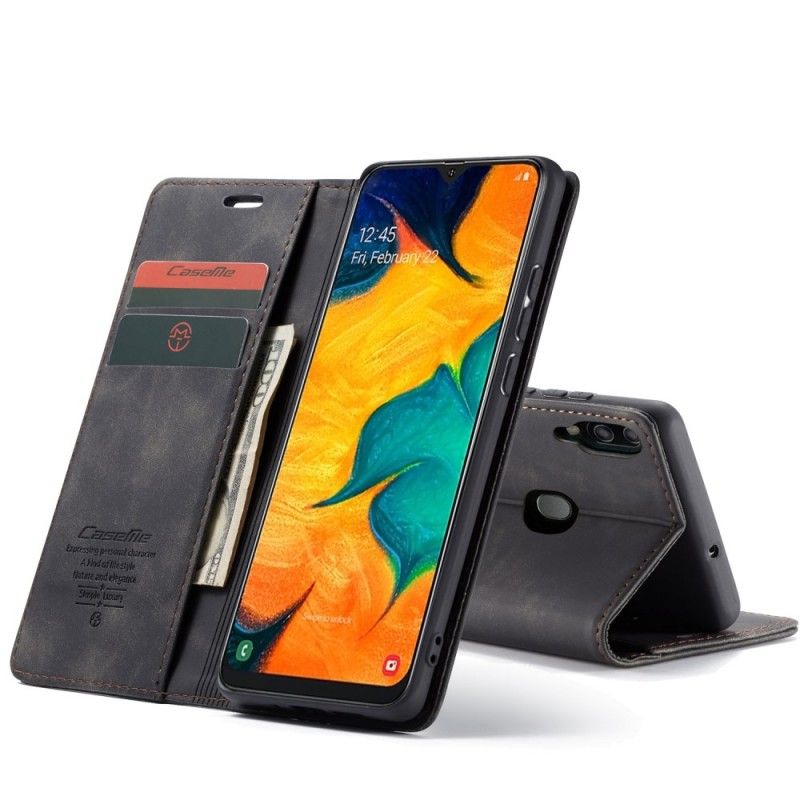 Flip Case Samsung Galaxy A40 Schwarz Ledertasche