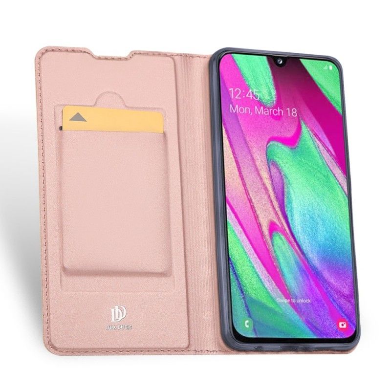 Flip Case Samsung Galaxy A40 Schwarz Pro-Dux-Ducis-Haut