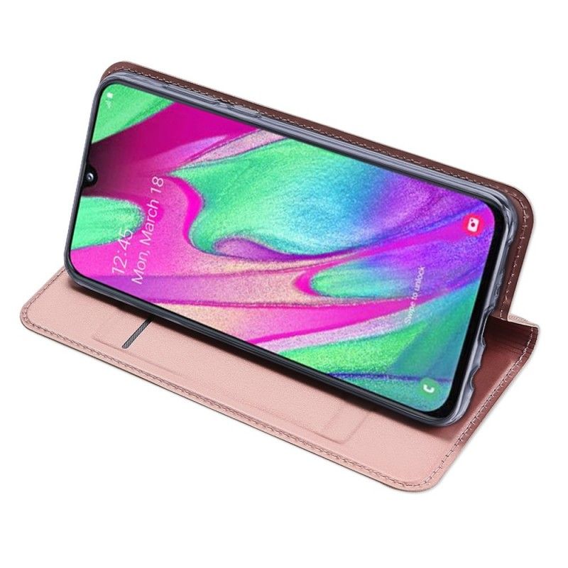 Flip Case Samsung Galaxy A40 Schwarz Pro-Dux-Ducis-Haut