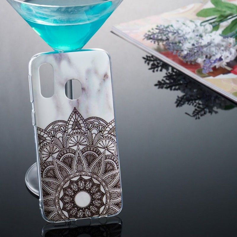 Hülle Für Samsung Galaxy A40 Marmoriertes Mandala