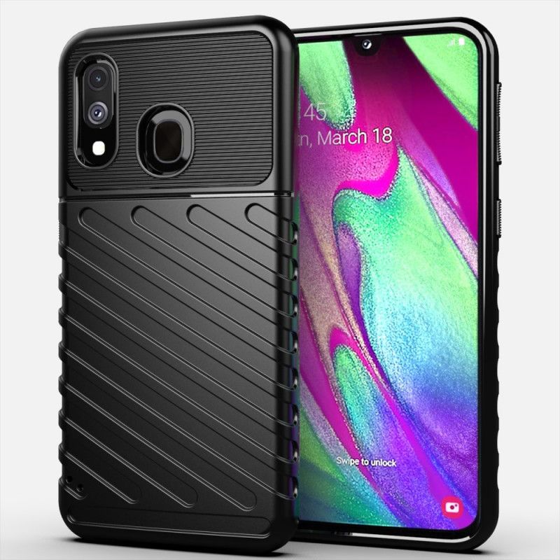 Hülle Für Samsung Galaxy A40 Schwarz Donnerserie