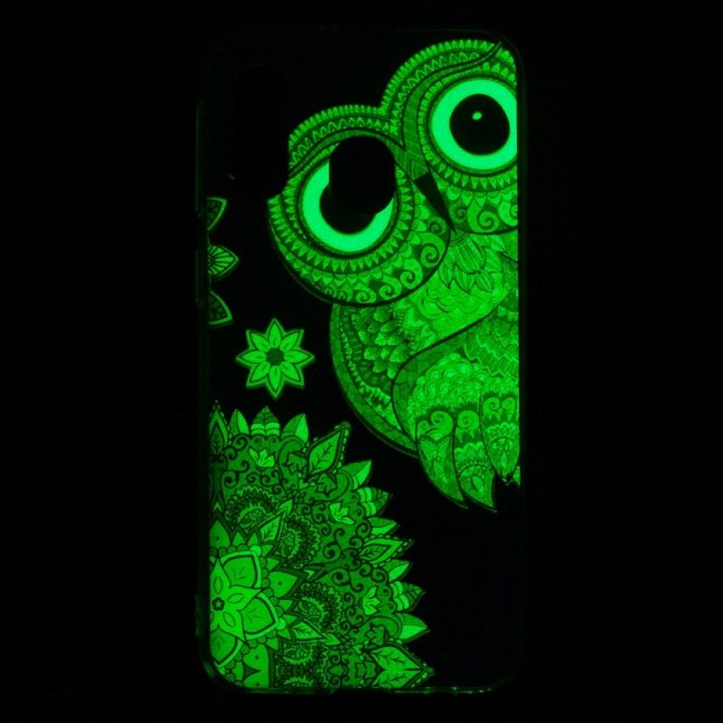 Hülle Samsung Galaxy A40 Fluoreszierende Mandala-Eule