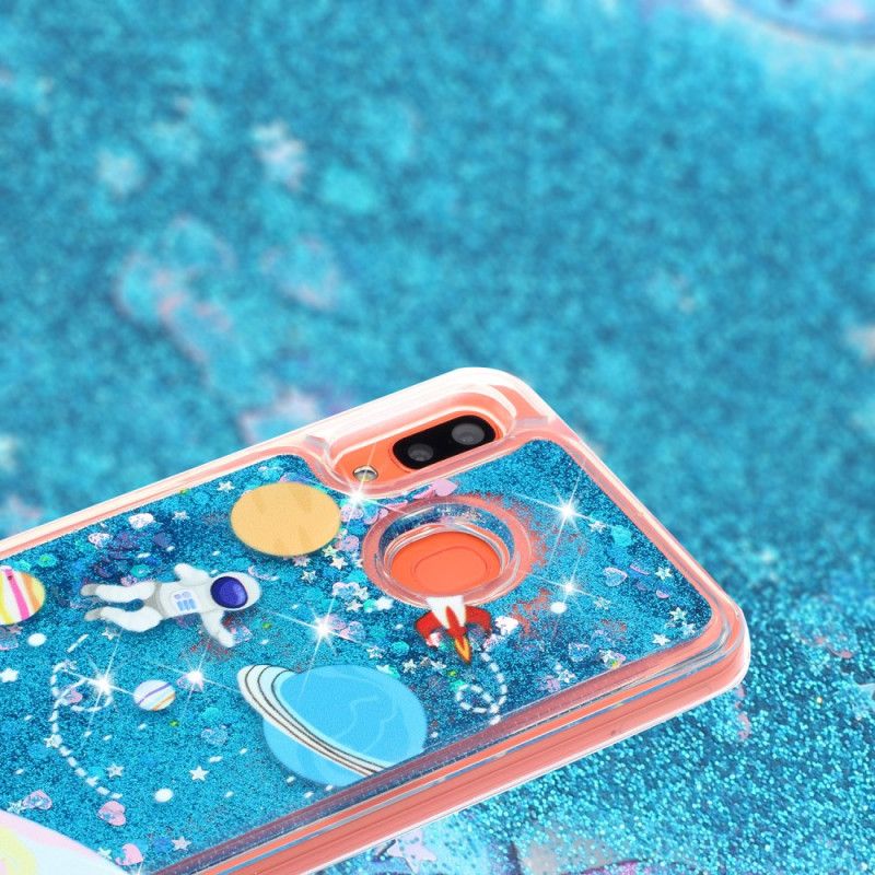 Hülle Samsung Galaxy A40 Glitzerastronaut