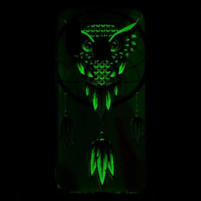 Hülle Samsung Galaxy A40 Handyhülle Fluoreszierender Eulentraumfänger