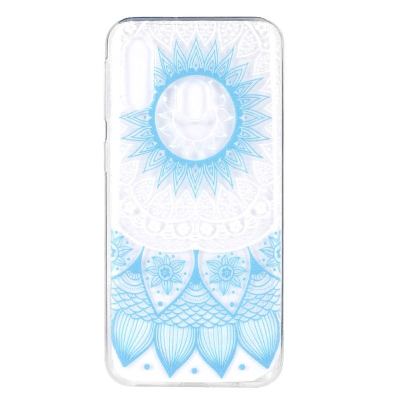 Hülle Samsung Galaxy A40 Hellblau Transparentes Buntes Mandala