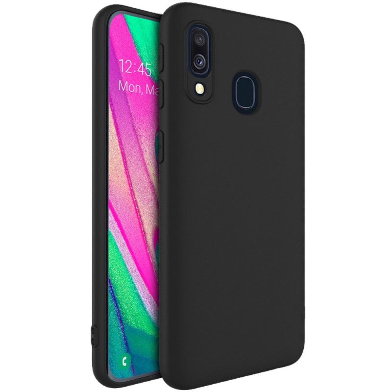 Hülle Samsung Galaxy A40 Schwarz Gefrostetes Imak