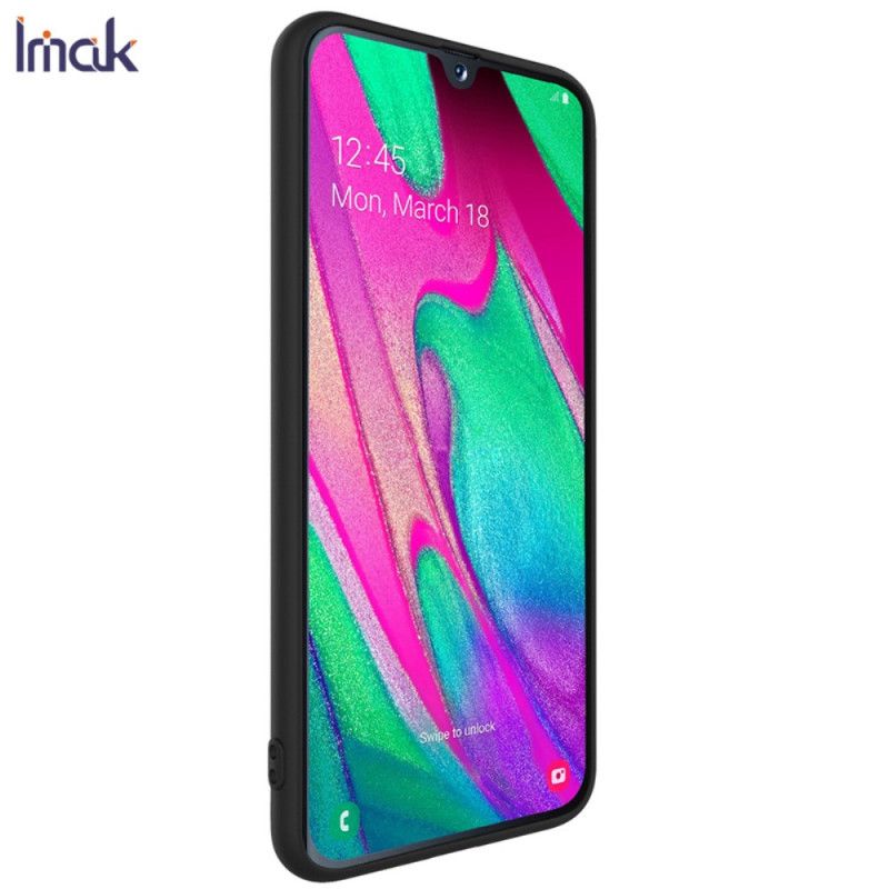 Hülle Samsung Galaxy A40 Schwarz Gefrostetes Imak