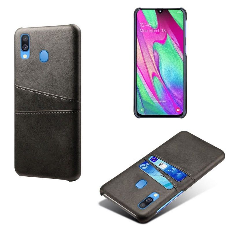 Hülle Samsung Galaxy A40 Schwarz Karteninhaber