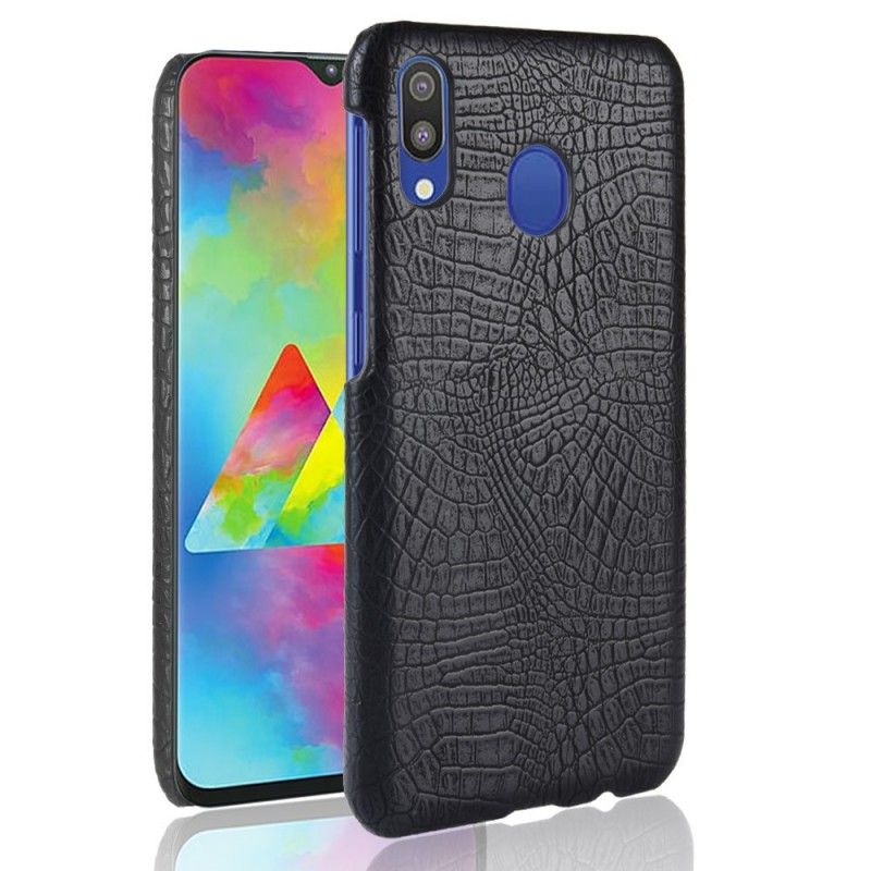 Hülle Samsung Galaxy A40 Schwarz Krokodilhauteffekt