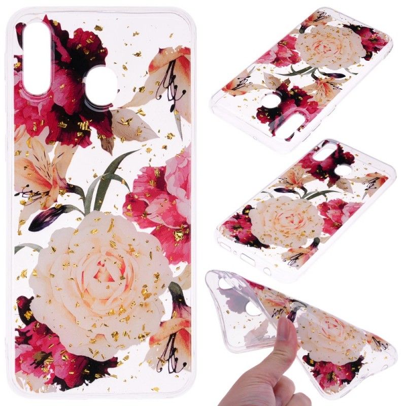 Hülle Samsung Galaxy A40 Transparente Schöne Blumensträuße