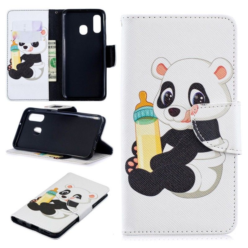 Lederhüllen Samsung Galaxy A40 Babypanda