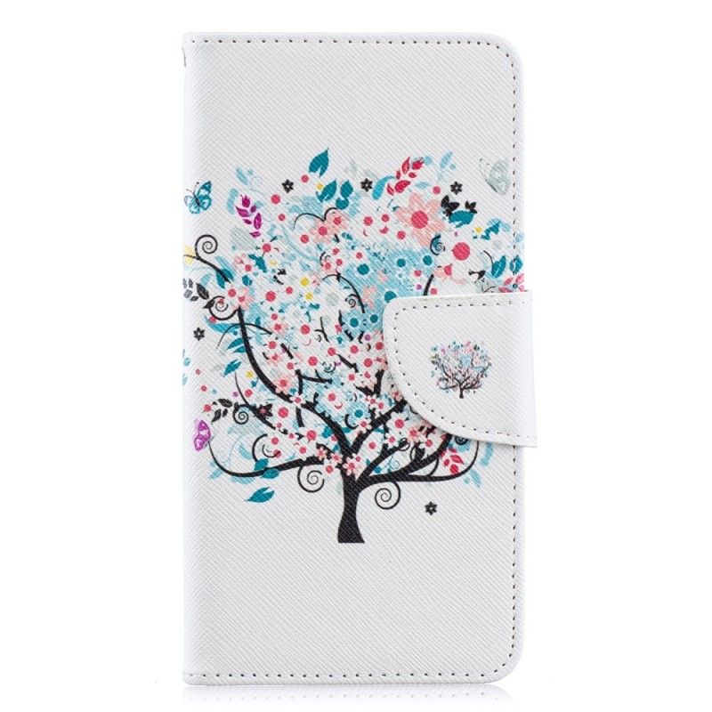 Lederhüllen Samsung Galaxy A40 Blühender Baum